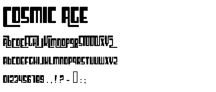 Cosmic Age font